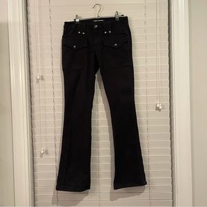 DKNY Utility Black Flare Leg Jeans